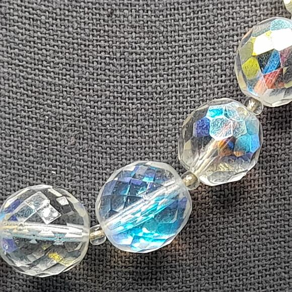 Vintage Fire Polished Graduated Bead Glass Necklace, 30 Inches - Picture 3 of 12